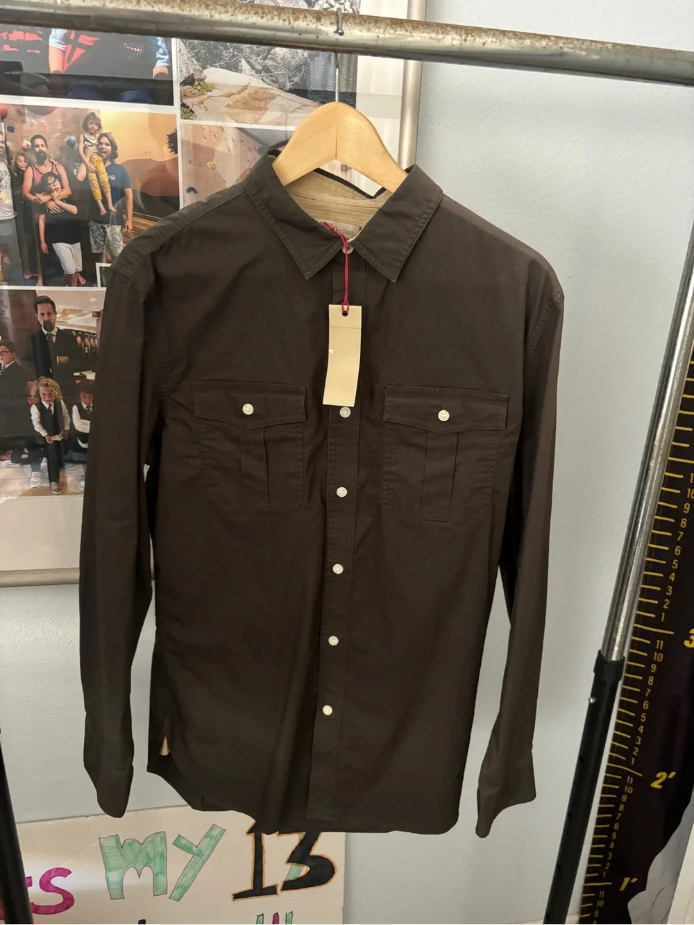 Banana Republic Brown Men's Button-Up Shirt